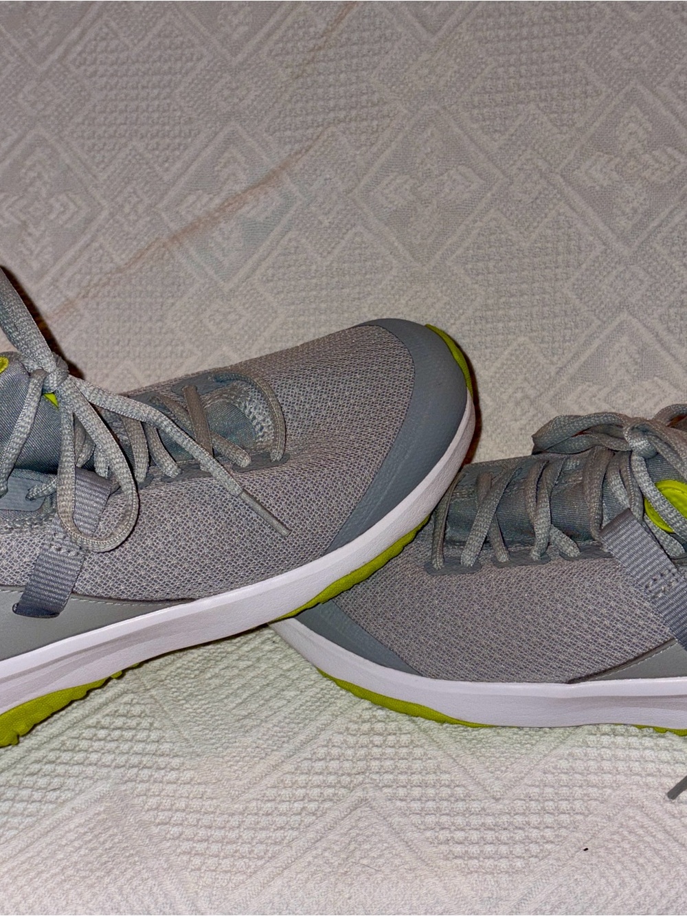 Puma Kids Gray and Lime Green Lightweight Sneakers